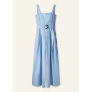 ME+EM Event Ready Tailored Jumpsuit With Belt Sky Blue Size 6 New With Tags